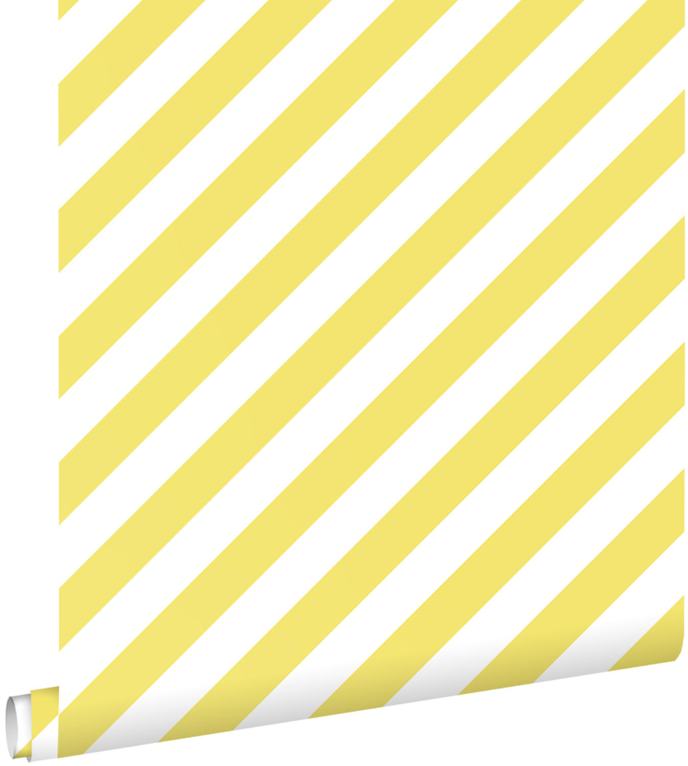 TAPETE Streifen 53 cm x 10.05 m - Gelb, Papier (53/1000cm) - ESTAhome