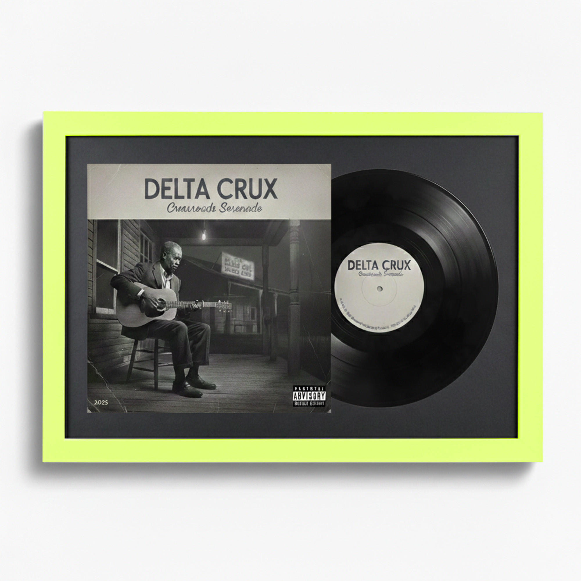 SCHALLPLATTEN RAHMEN 40/60 für Cover & Vinyl - Grün, Holz (60/40cm) - K-Möbel