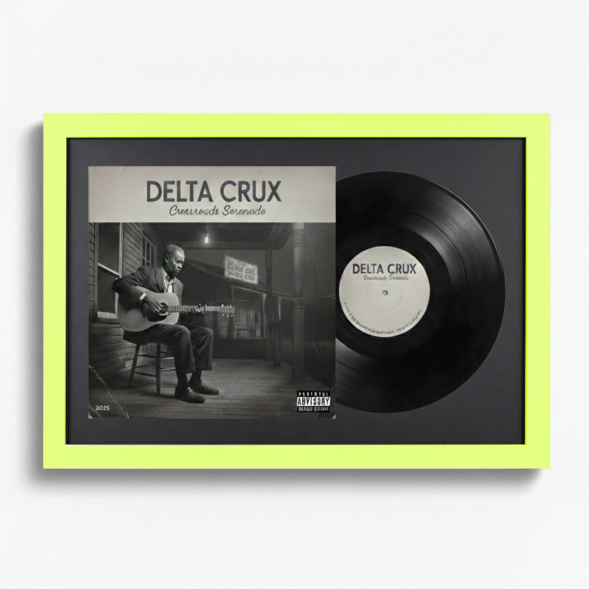 SCHALLPLATTEN BILDERRAHMEN 40/60 2er Set - Grün, Holz (60/40cm) - K-Möbel