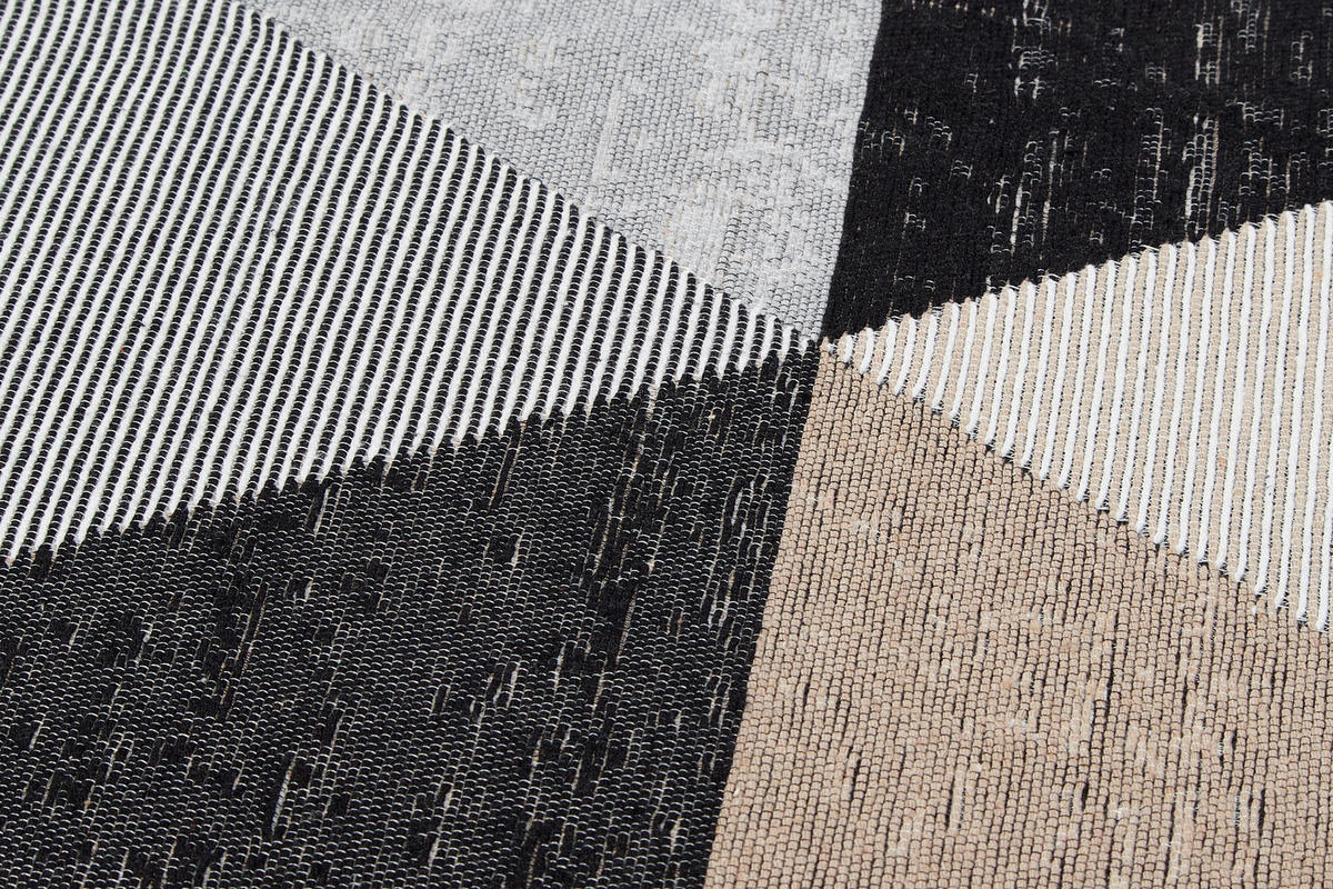 2707 KANUNI AZTECA 80/200 cm - Beige/Schwarz, Naturmaterialien (80/200cm) - Tapiso