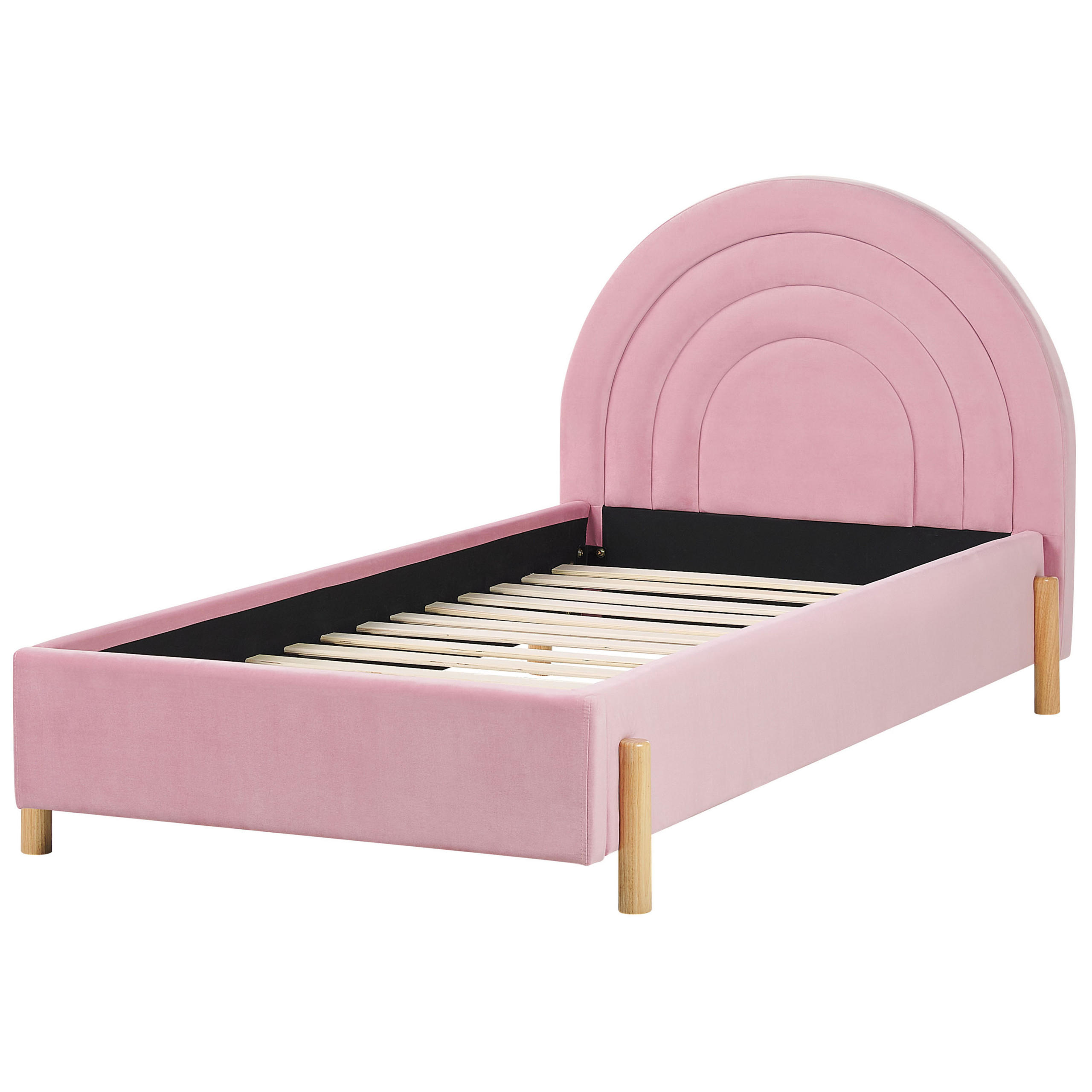 POLSTERBETT 90/200cm Rosa Anet - Pink, Textil (90/200cm) - Beliani