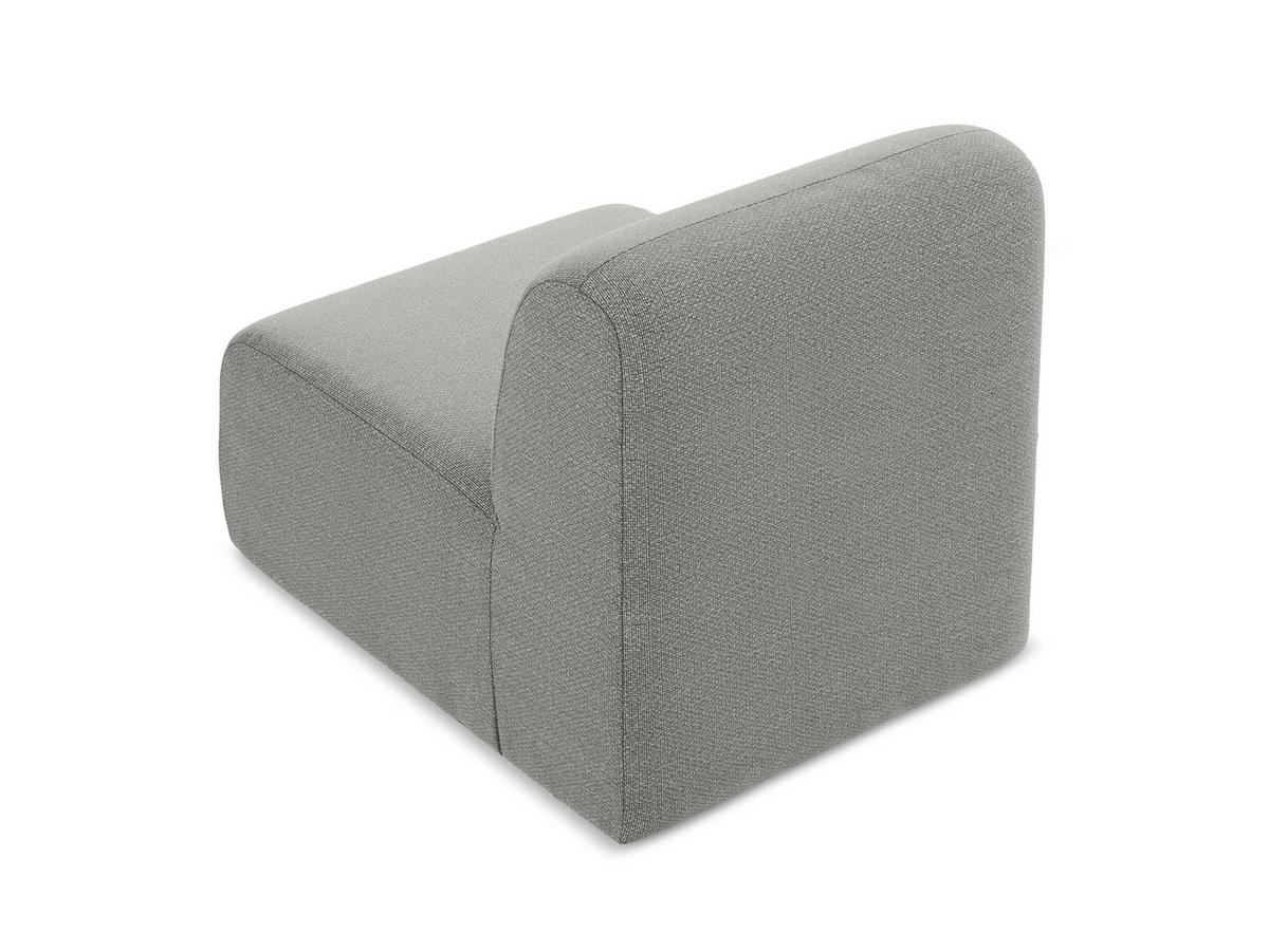 SOFAELEMENT Bouclé Stoff Grau - Hellgrau/Schwarz, Holzwerkstoff/Kunststoff (70/75/94cm) - Makamii