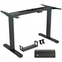 TISCHGESTELL DE-09109 höhenverstellbar mit Speicherfunktion Schwarz - Schwarz, Metall (100/60/118cm) - ComfortXL