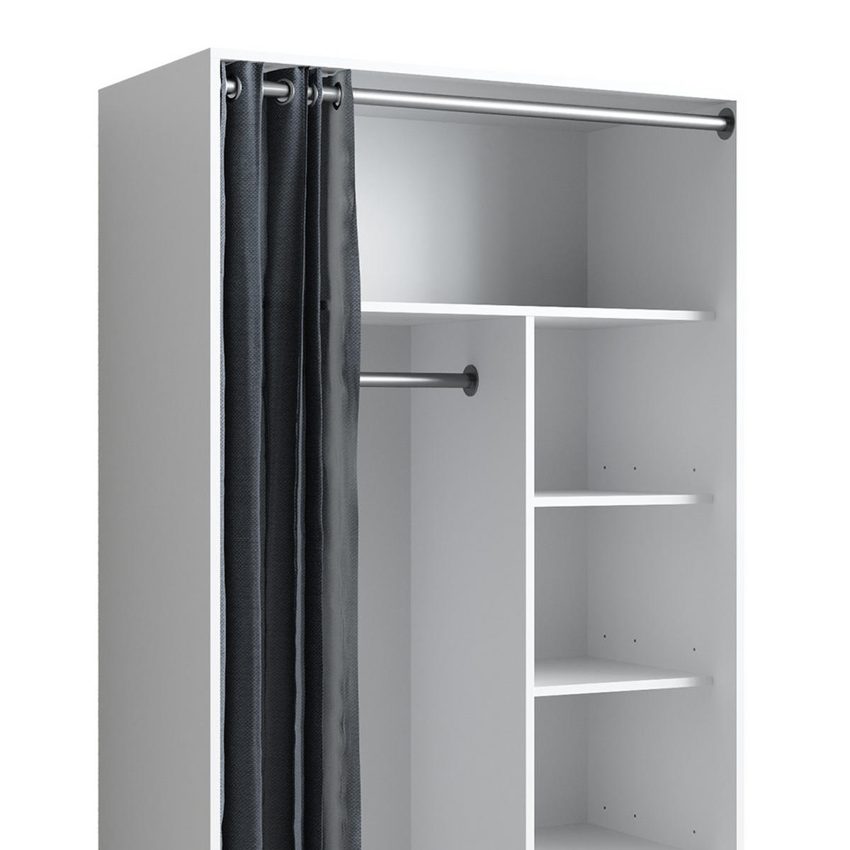 KLEIDERSCHRANK Doros Weiß 100 x 168 cm - Weiß, Holzwerkstoff (100/168/50cm) - Vicco