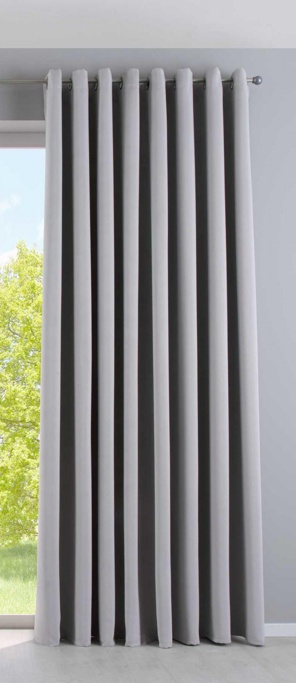 VORHANG »NEW YORK« HxB 225x295 cm Grau - Grau, Textil (295/225cm) - Gardinenbox