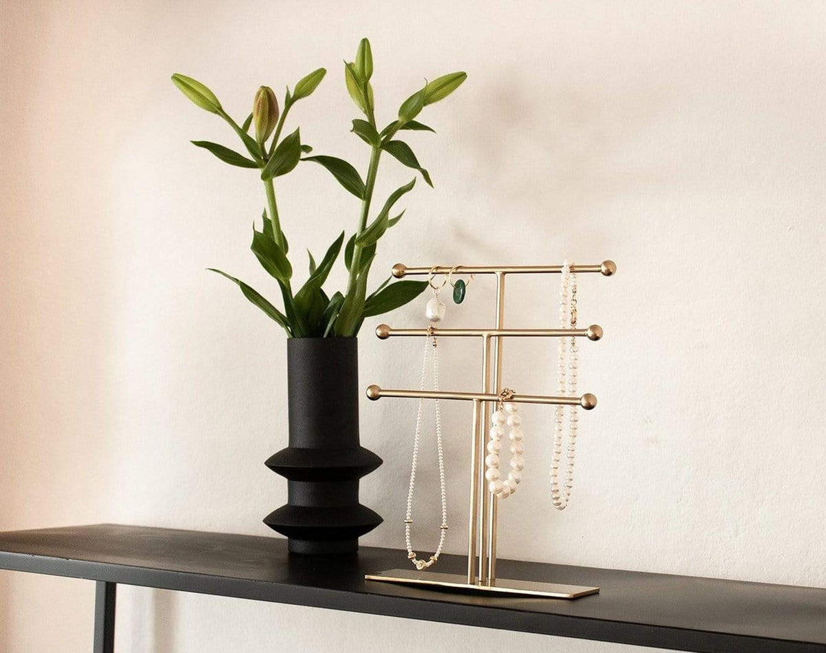 SCHMUCKSTÄNDER Ela aus Eisen in Gold 25/5 cm - Goldfarben, Metall (5/20/25cm) - LaLe Living