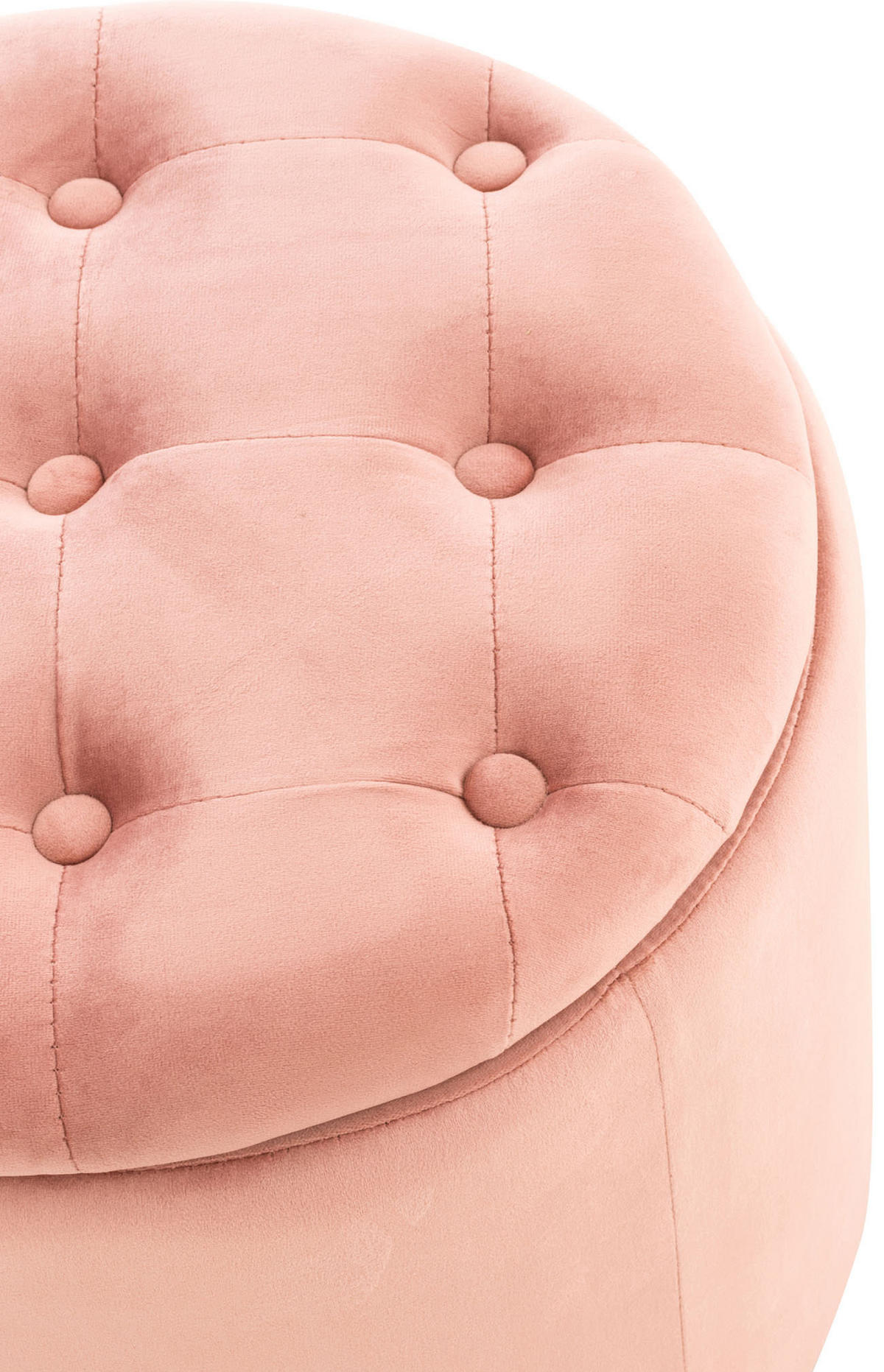 SITZWÜRFEL Samt Pink - Pink/Schwarz, Kunststoff/Textil (44/42/44cm) - CLP