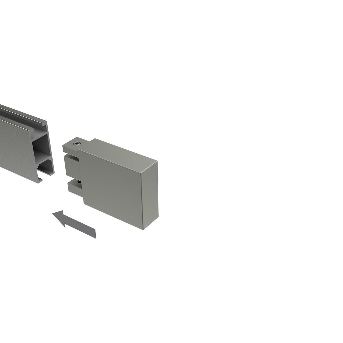 ENDSTÜCKE FÜR GARDINENSTANGEN 14x35 mm, Lox Edelstahl-Optik, Packung 2 Stück - Edelstahlfarben, Metall (5.2/3.4/3.4cm) - INTERDECO