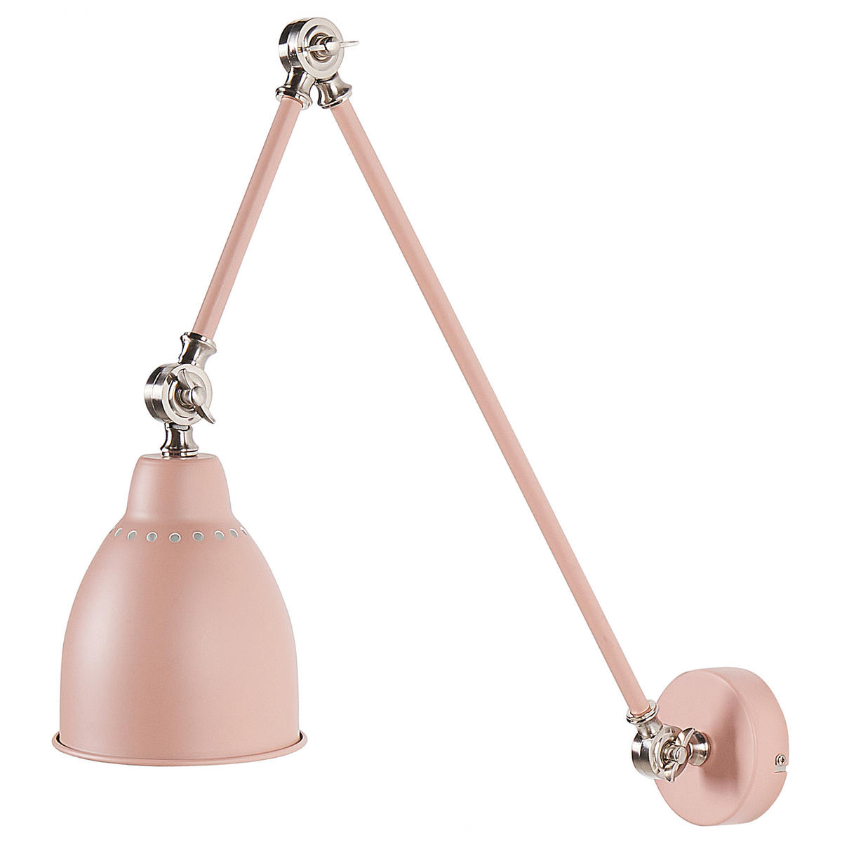 WANDLAMPE Rosa/Silber Mississippi - Pink/Silberfarben, Metall (14/44/78cm) - Beliani
