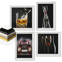 WANDBILDER 4er-Set - 50x50 cm & 40x60 cm Weißer Rahmen - Frauenbeine Rosenwagen Wein - Weiß, Kunststoff (50/50cm) - ArtPrintCave
