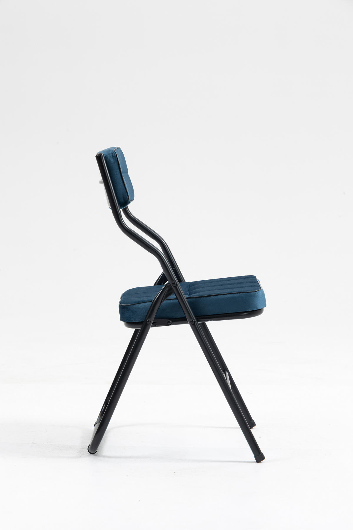 KLAPPSTUHL DE-36266 2er-Set mit gepolstertem Sitz Blau - Blau, Metall (47/80/46cm) - ComfortXL