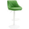 BARHOCKER Lederlook grün - Weiß/Grün, Textil/Metall (46/83/49cm) - CLP
