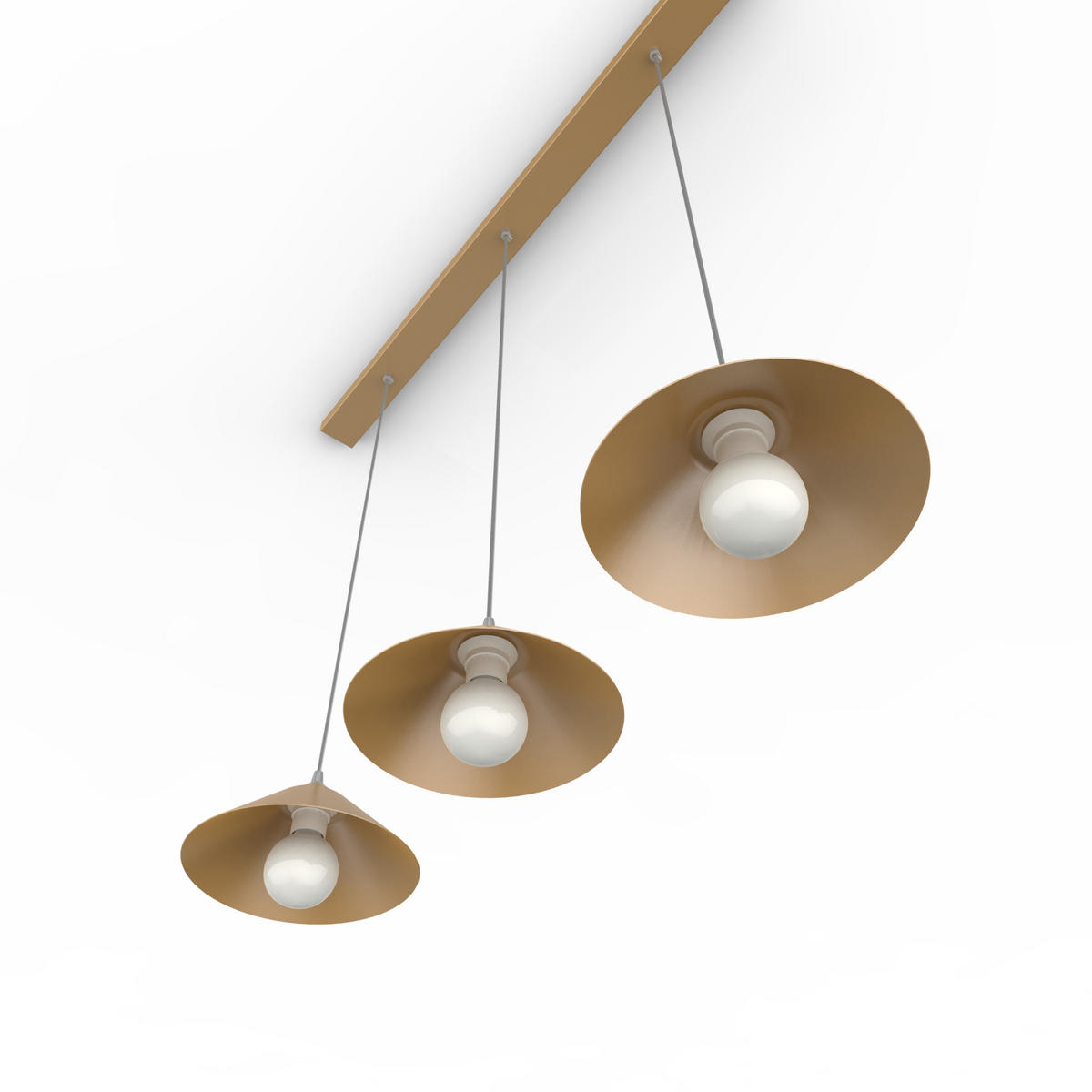 HÄNGELEUCHTE - Goldfarben, Metall (25/100/120cm) - Lumicom