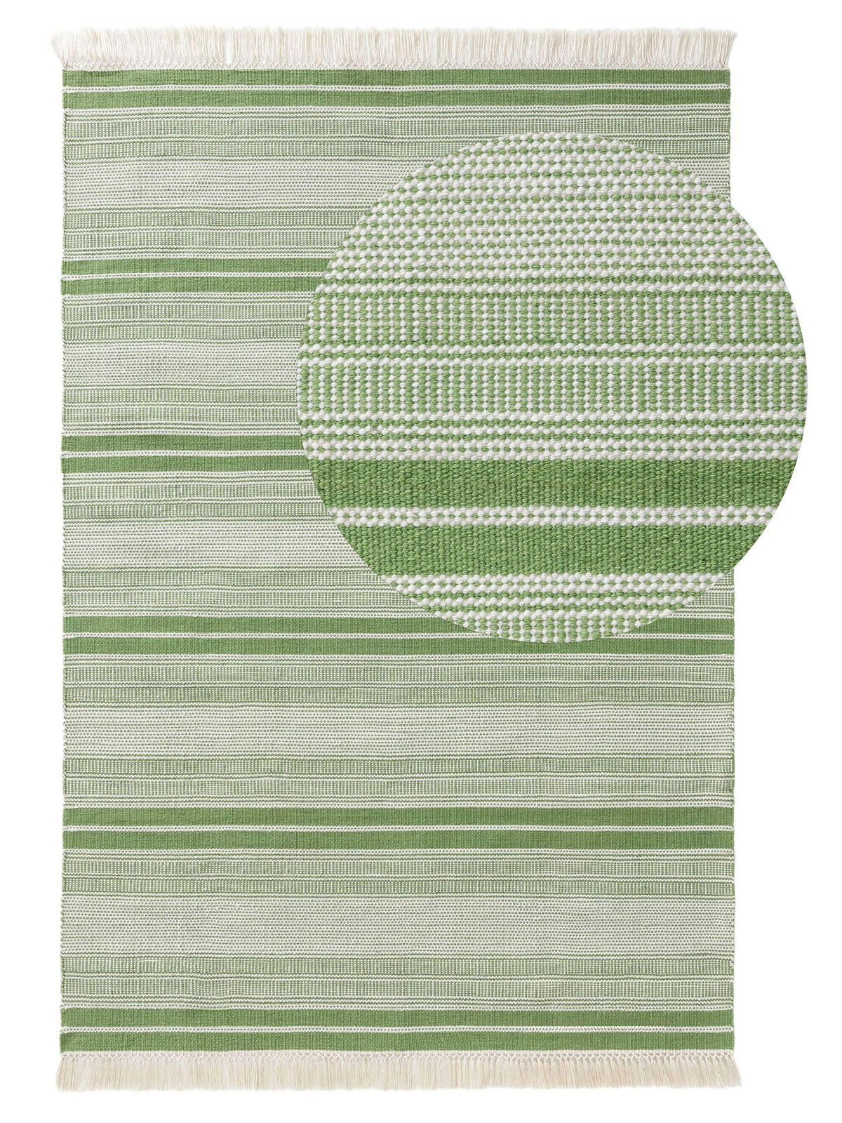 OUTDOOR-TEPPICH Siena handgewebt 160/230 cm - Grün, Kunststoff (160/230cm) - benuta Nest