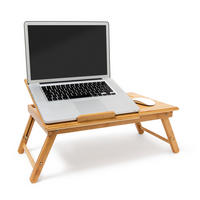 BETTTABLETT Natur Bambus klappbar neigbar 72,5x35 cm - Hellbraun, Holz - Relaxdays