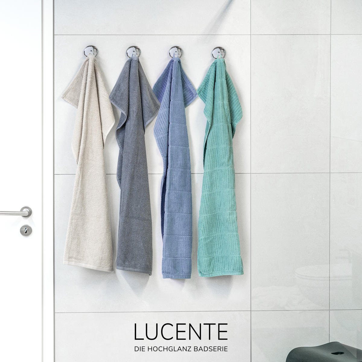 HANDTUCHHAKEN LUCENTE 2er Set, Edelstahl verchromt - Chromfarben, Metall (6/4.5/6cm) - bremermann