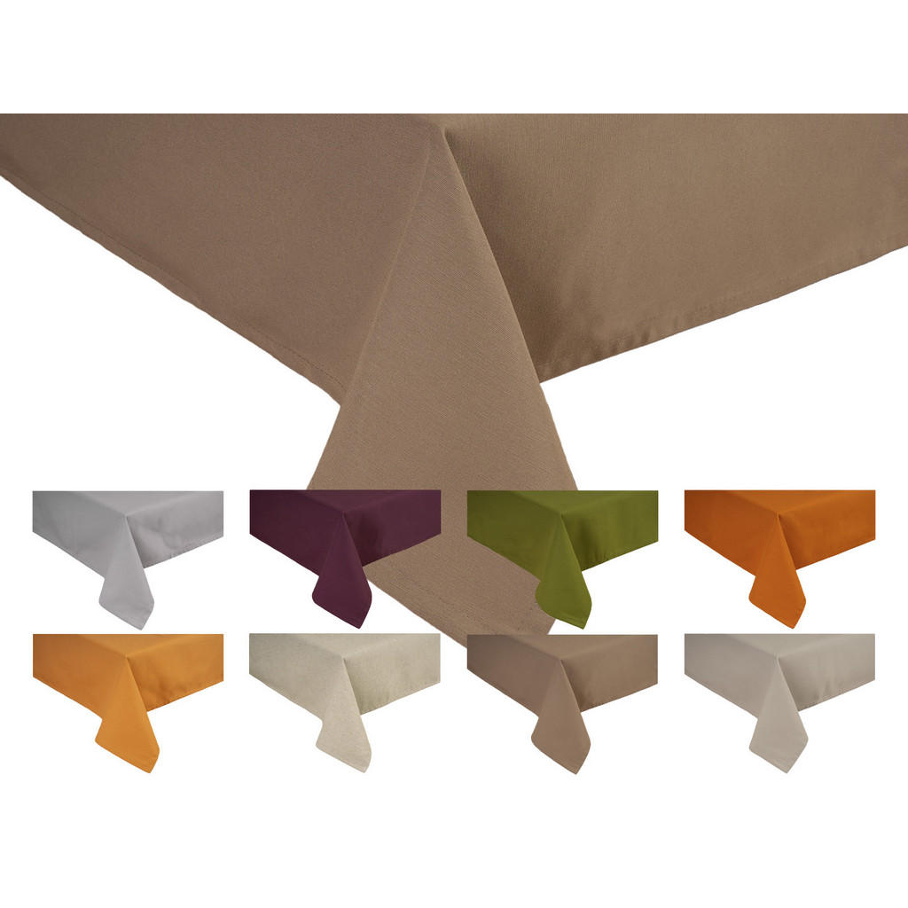 Thumbnail - beties Heimtextil Tischdecke, Braun, Textil, Uni, Rechteckig, 130x220 cm, Oeko-Tex® Standard 100, Wohntextilien, Tischwä...