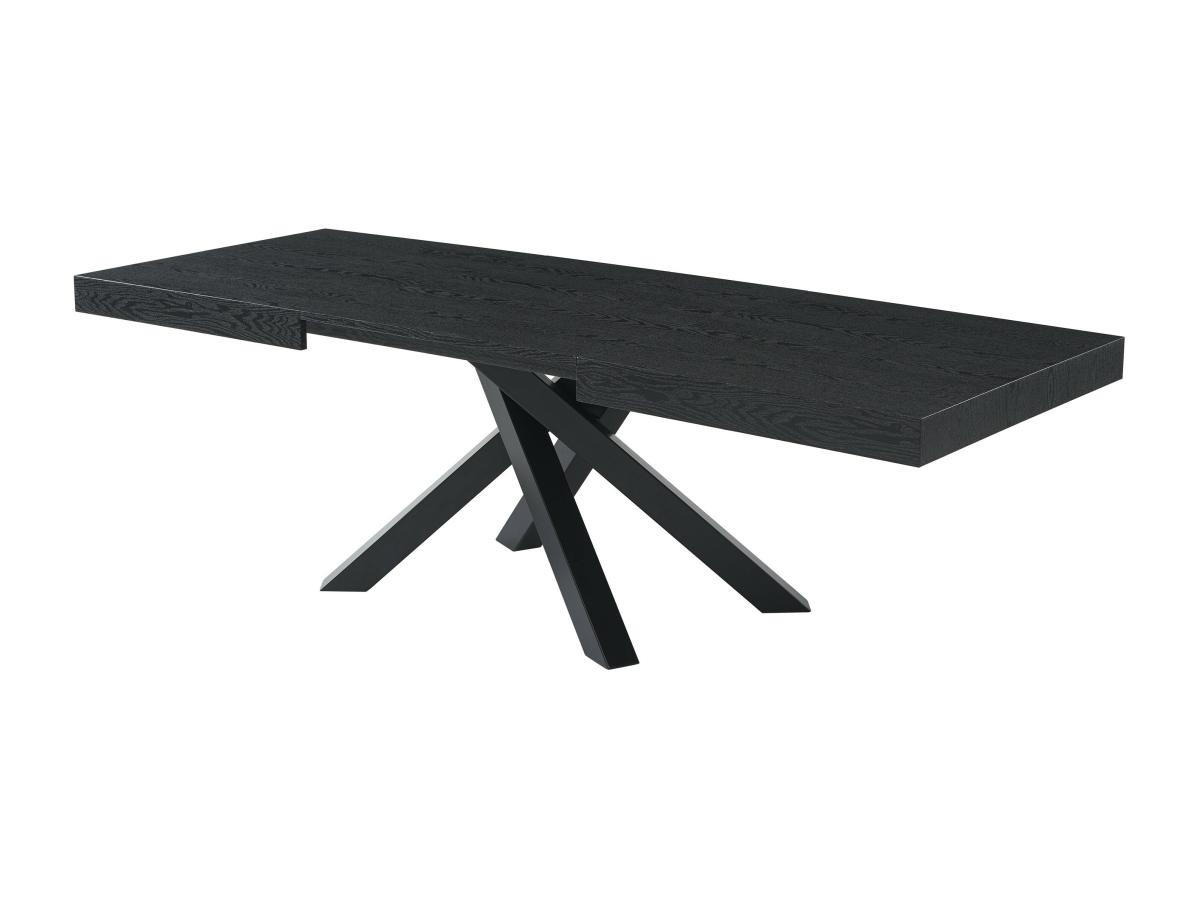 ESSTISCH ausziehbar - 6 bis 10 Personen - MDF & Metall - Schwarz - CATONAV - Schwarz, Holz (240/90/75cm) - Vente-Unique
