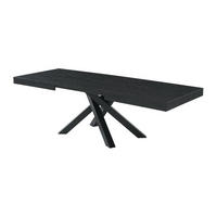 ESSTISCH ausziehbar - 6 bis 10 Personen - MDF & Metall - Schwarz - CATONAV - Schwarz, Holz (240/90/75cm) - Vente-Unique