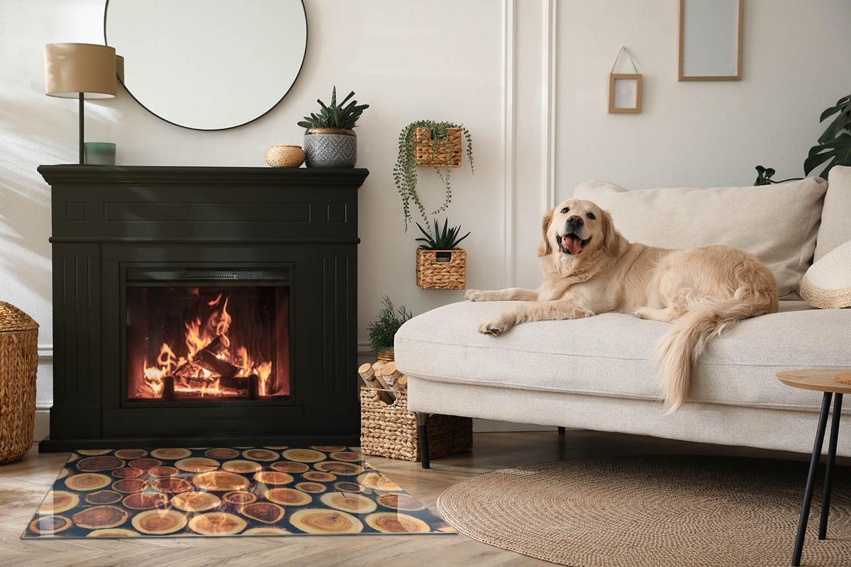 GLASPLATTE für Kamin 100x70 cm Braun - Braun, Glas (100/70/0.4cm) - ArtPrintCave