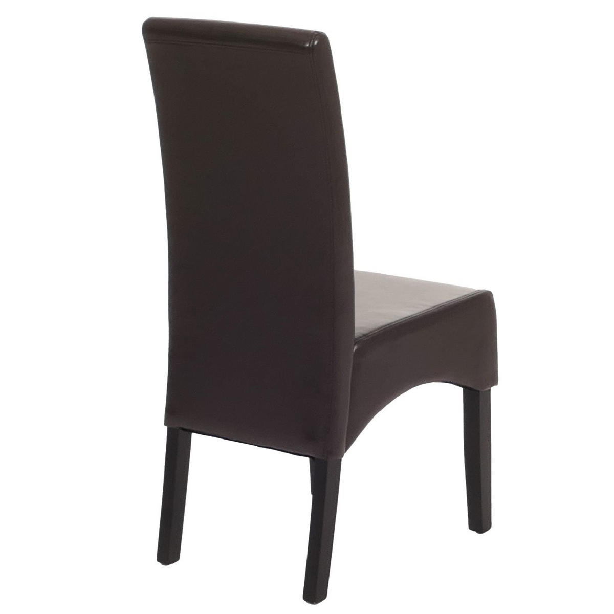 ESSZIMMERSTUHL 4er-Set klassisch und zeitlos 90x43x56cm Kunstleder Sitzhöhe 45cm Braun dunkle Beine - Braun, Kunststoff (43/90/56cm) - CHEFGASTRO
