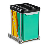 EINBAUMÜLLEIMER - Multicolor, Kunststoff/Metall (30/39.5/25.5cm) - Relaxdays