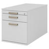 ROLLCONTAINER - mit Hängeregistratur 80/42,8/51,2 cm in Grau Streifengriff (Kunststoff) - Grau, Holzwerkstoff (42.8/51.2/80cm) - bümö
