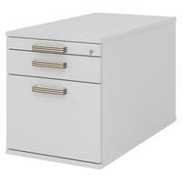 ROLLCONTAINER - mit Hängeregistratur 80/42,8/51,2 cm in Grau Streifengriff (Kunststoff) - Grau, Holzwerkstoff (42.8/51.2/80cm) - bümö