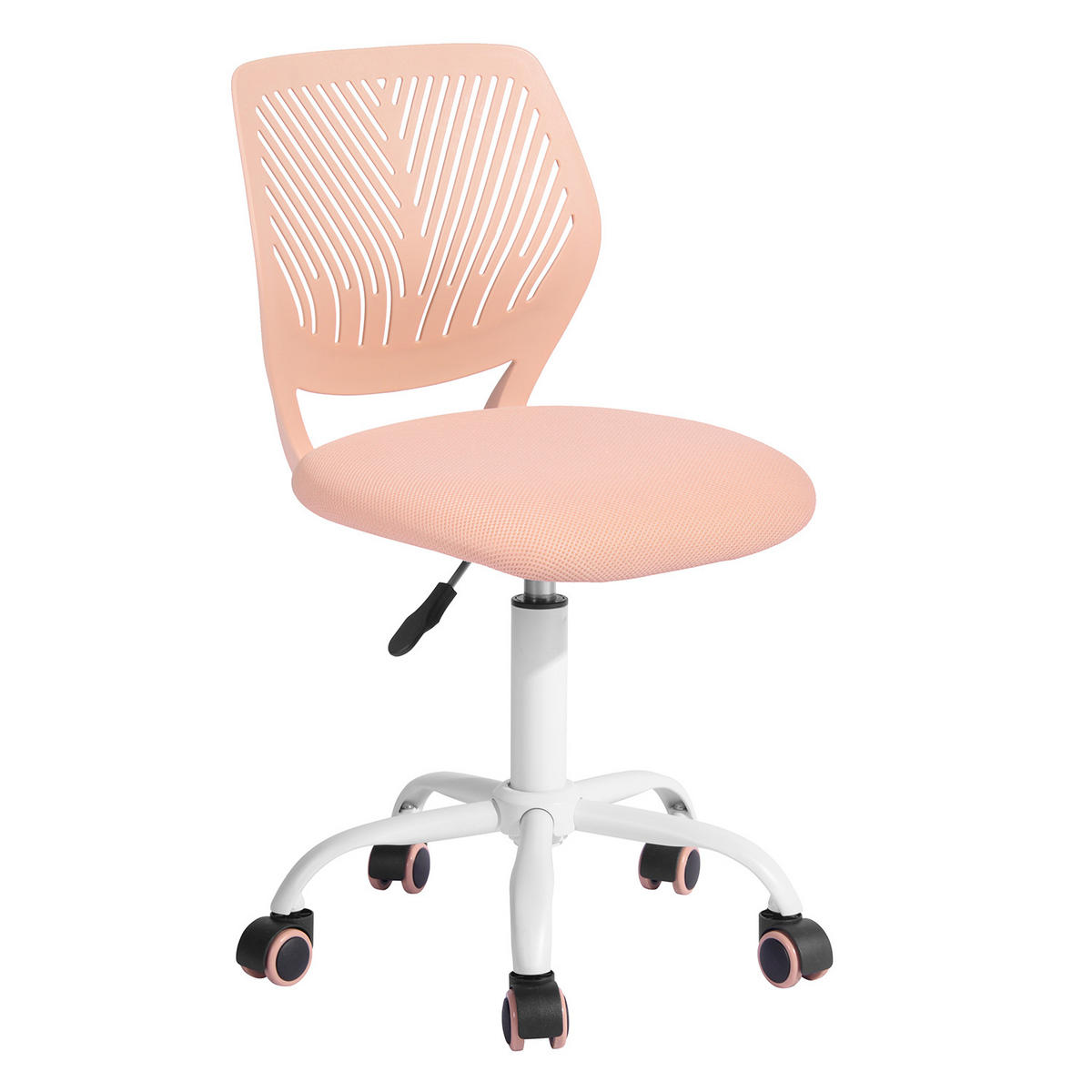 DREHSTUHL Rosa - Pink/Weiß, Metall (38/87/39cm) - Urban Meuble