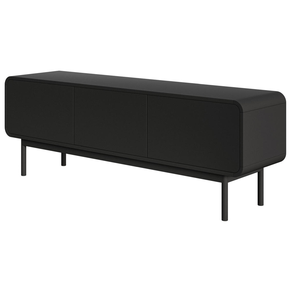 TV-LOWBOARD Oro Schwarz mit 3 Schubladen 154 cm - Schwarz, Holz/Holzwerkstoff (154/53.4/40cm) - Selsey