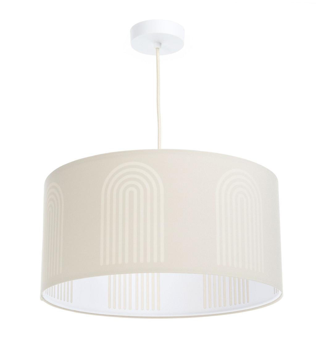 HÄNGELEUCHTE Weiß 40/90 cm - Beige/Weiß, Kunststoff (20/0.4/90cm) - ONZENO