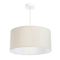HÄNGELEUCHTE Weiß 40/90 cm - Beige/Weiß, Kunststoff (20/0.4/90cm) - ONZENO