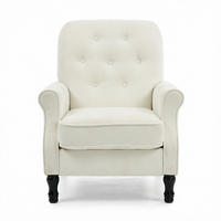 SESSEL Federkissen und Leinenbezug, DE-42175, Creme/Schwarz - Creme, Holzwerkstoff (75/90/69cm) - ComfortXL