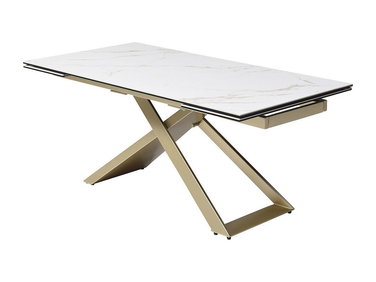ESSTISCH - 6 Personen, 8 Personen, 10 Personen - Glas, Keramik - Weiß - XERENA - Weiß, Glas/Keramik (90/220/76cm) - Vente-Unique