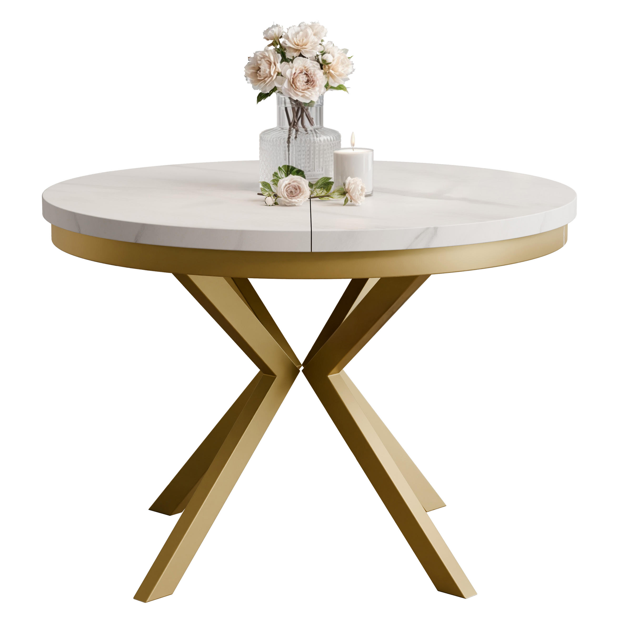 Idohome Ausziehtisch Perlmutt 100x76x100 cm