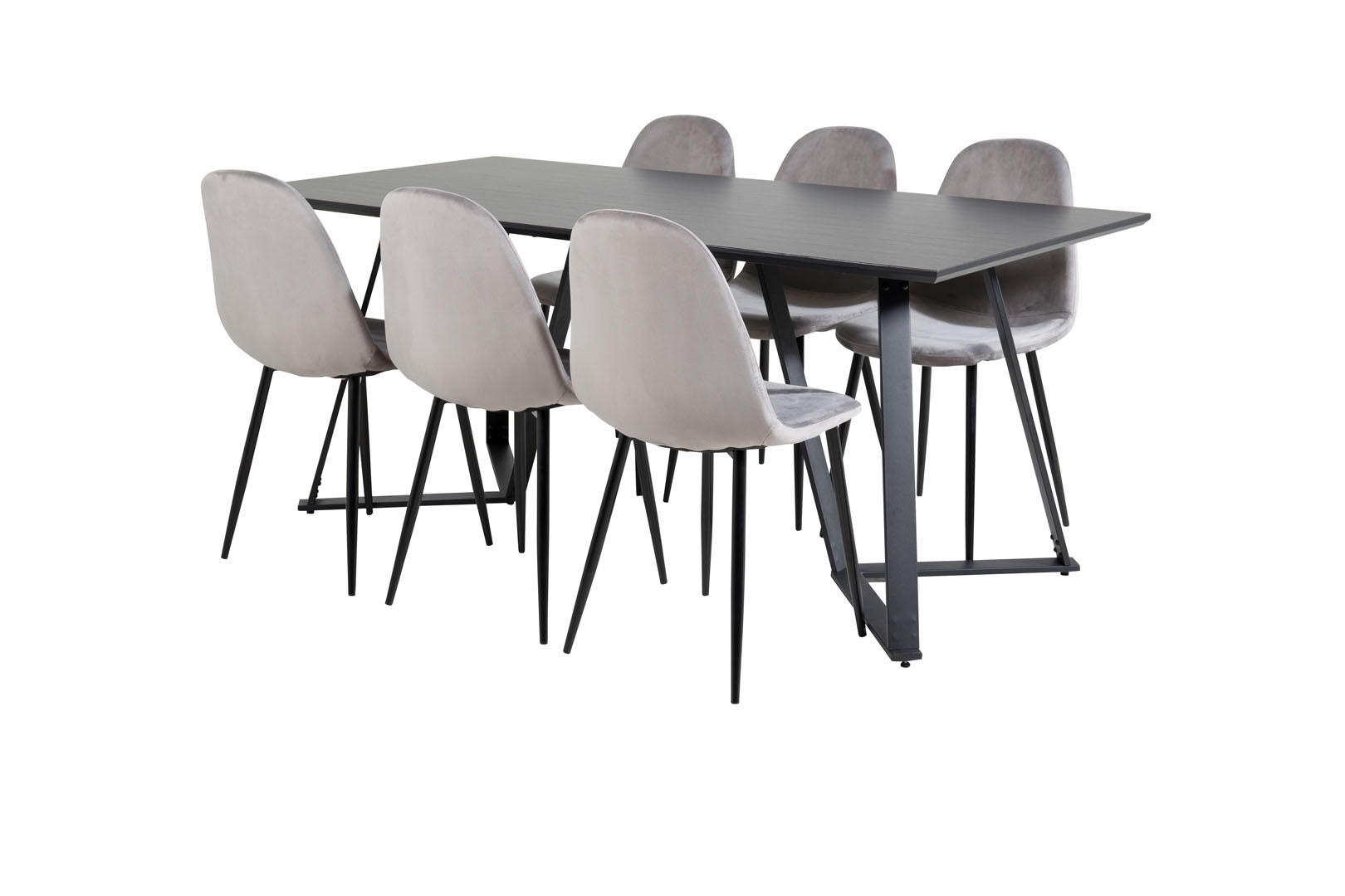 TISCHGRUPPE Grau - Grau, Holzwerkstoff (90/75/180cm) - ebuy24