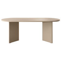 ESSTISCH Ovo Cappuccino 90x204 cm - Beige, Holzwerkstoff (204/90/75cm) - Selsey