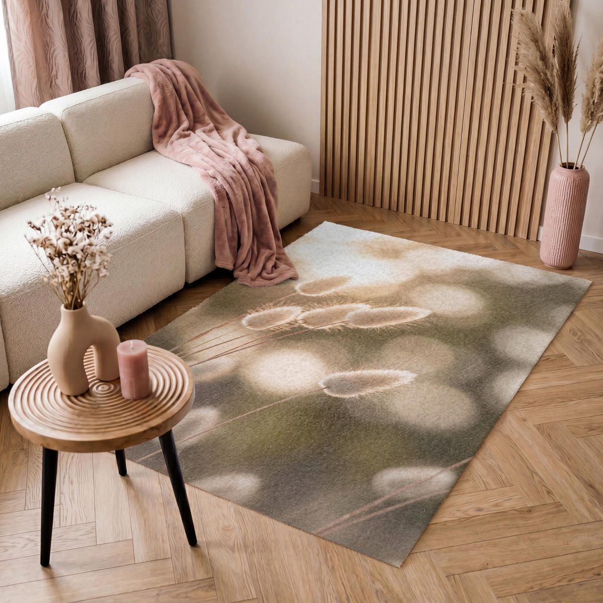 KOBERCE - Chvostoskok - Biely - Slnečné svetlo - 120x180 cm - béžová, textil/plast (120/0.4cm) - OnlyWow