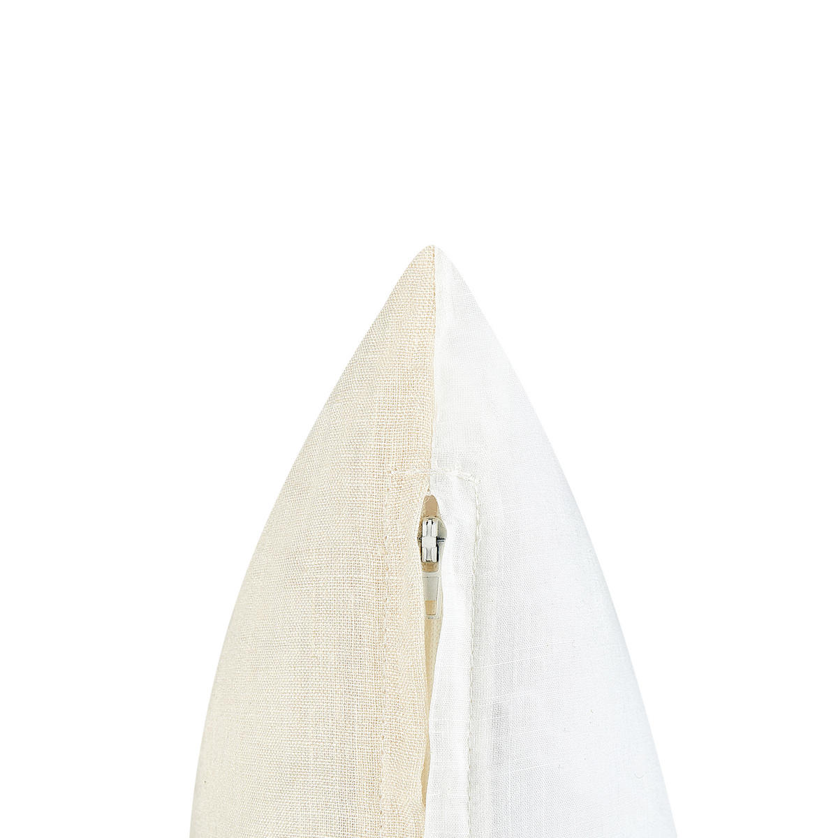 DEKOKISSEN 2er-Set Cremeweiß 50/50 cm Mindala - Creme, Textil (50/50cm) - Beliani