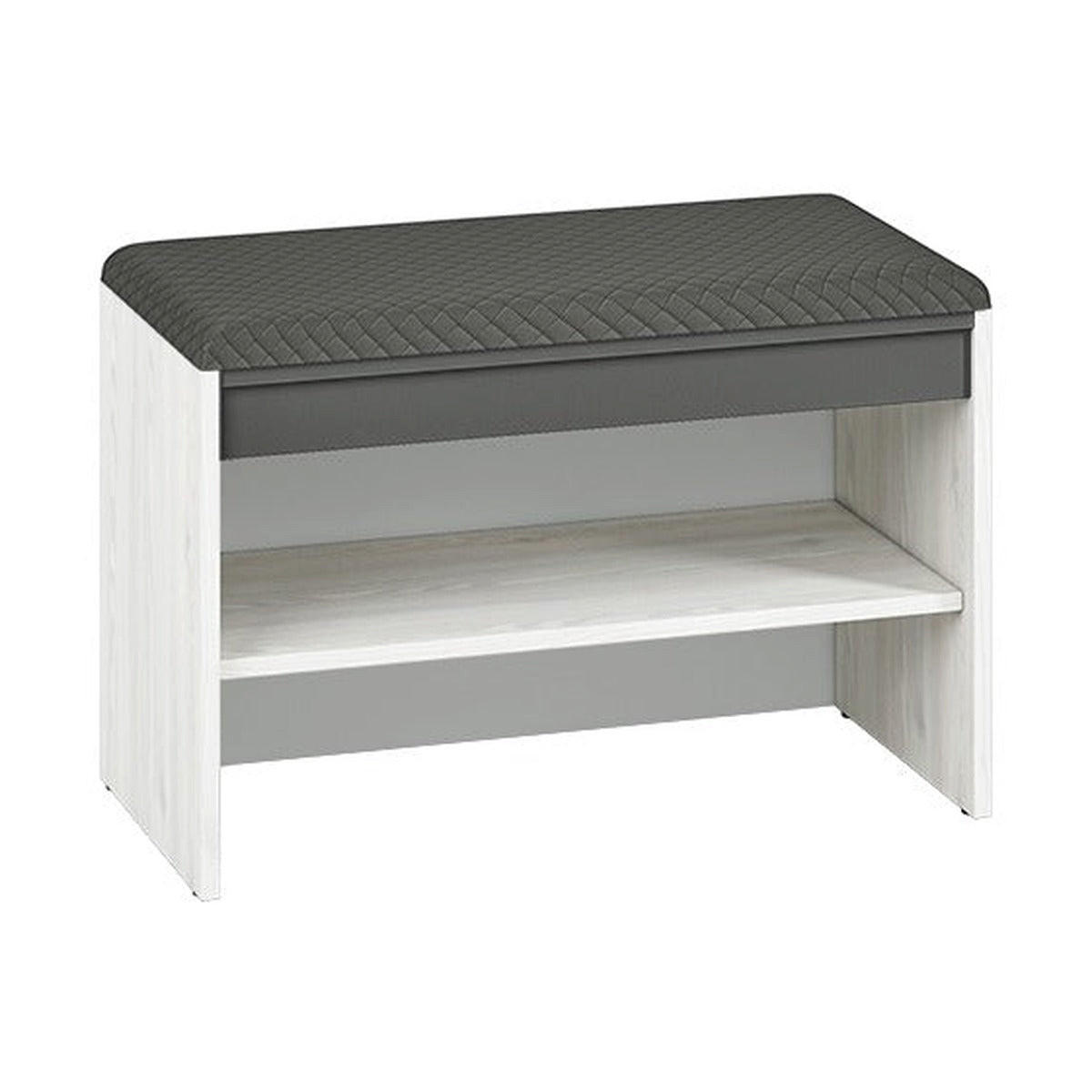 SCHUHSCHRANK – HYGA 03 – 70 cm – Hyga – Weiß / Eichefarben - Eichefarben/Weiß, Holzwerkstoff (70/47/34cm) - hi-markt