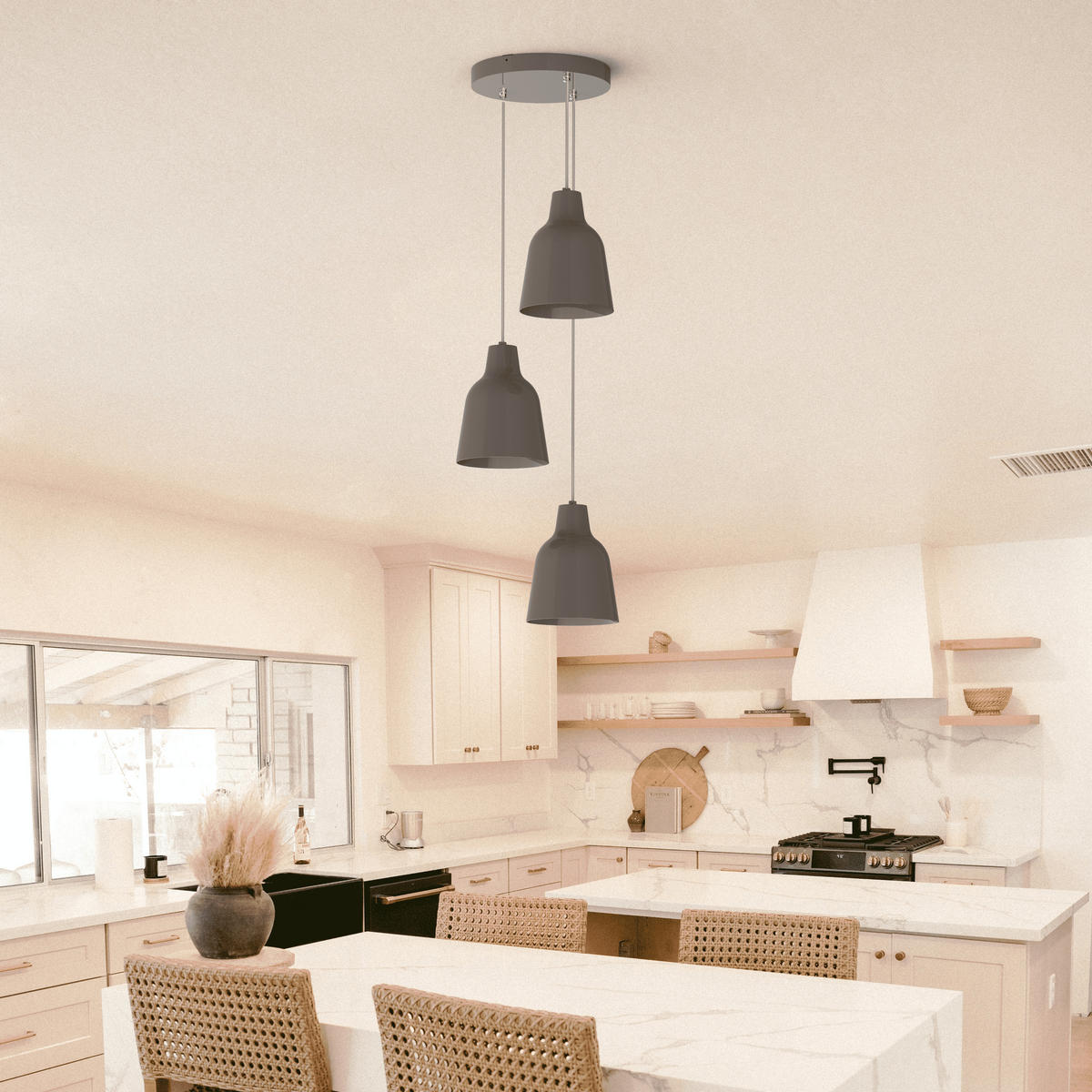 HÄNGELEUCHTE - Graubraun, Metall (35/35/22cm) - Lumicom