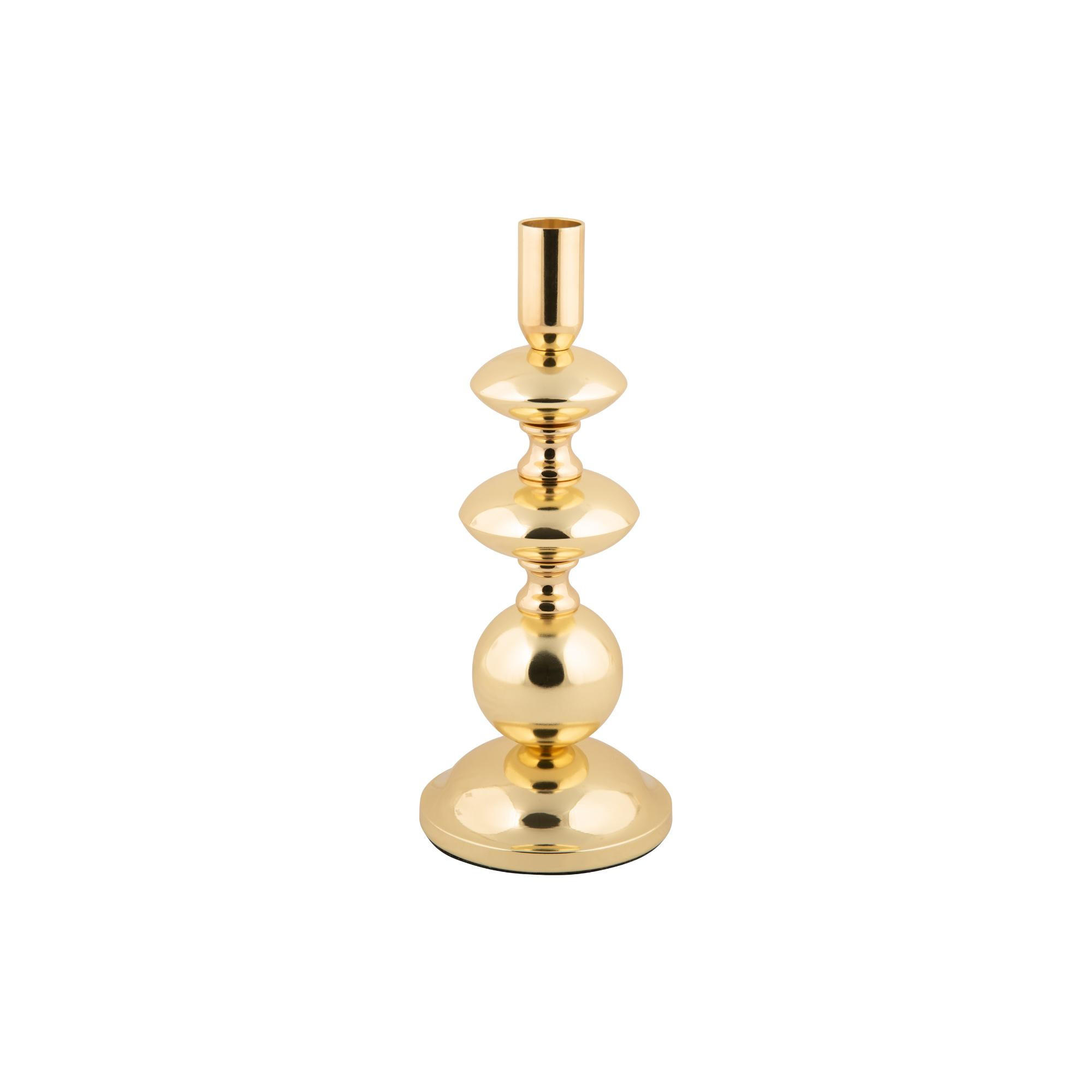 KERZENLEUCHTER Dazzle Large Gold 10/10/21 cm - Goldfarben, Metall (10/21/10cm) - Present Time
