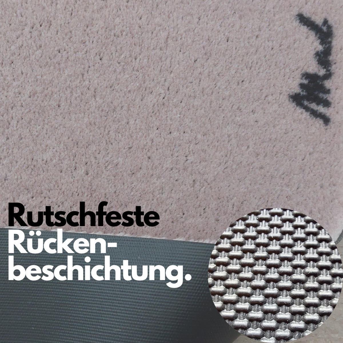OUTDOOR FUßMATTE "Catty" mit Tiermotiv Katze "Meow" grau 50 x 75 cm - Hellgrau/Grau, Kunststoff/Textil (50/75cm) - MAD ABOUT MATS