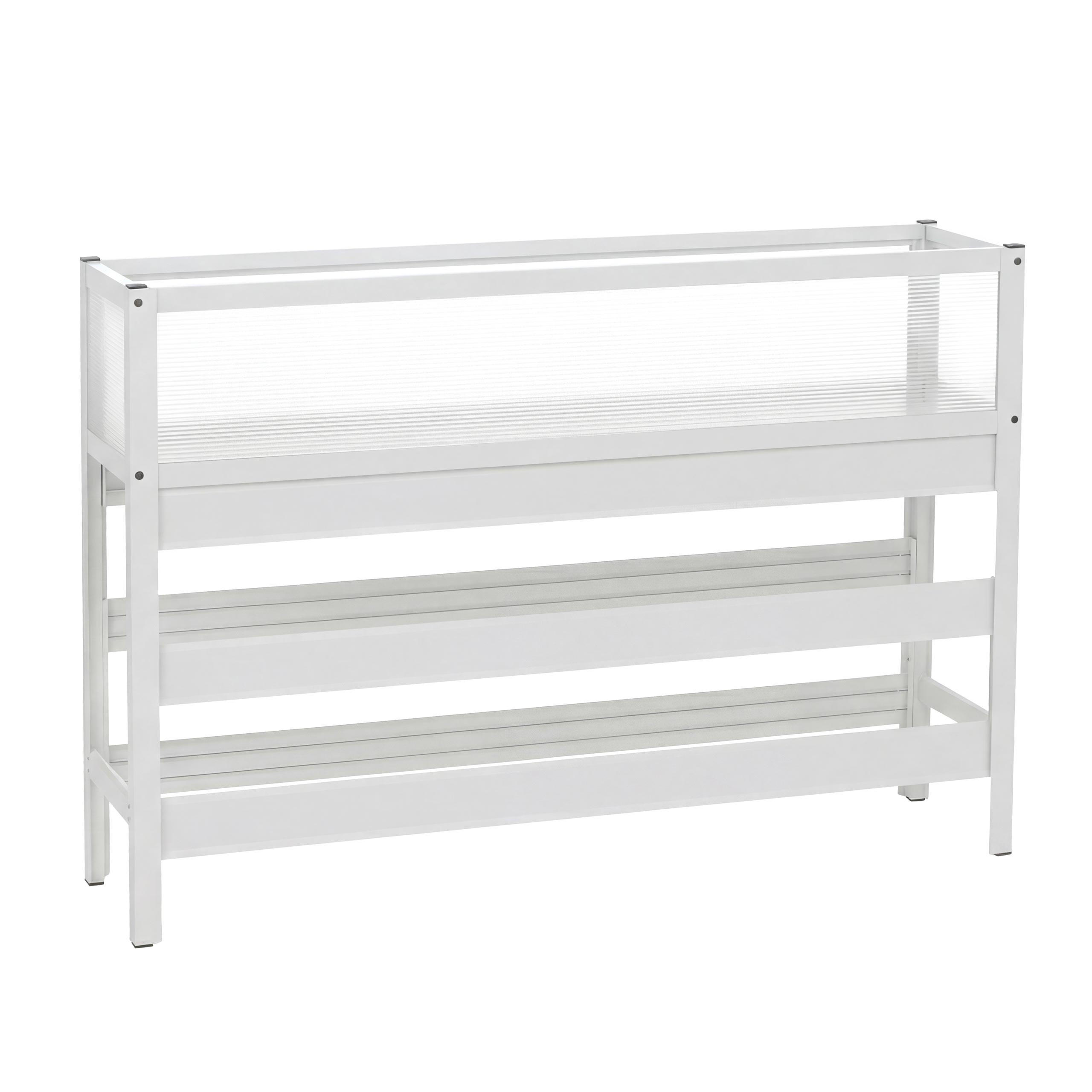 HOCHBEET Weiß - Weiß, Metall (120/82/30cm) - MCW