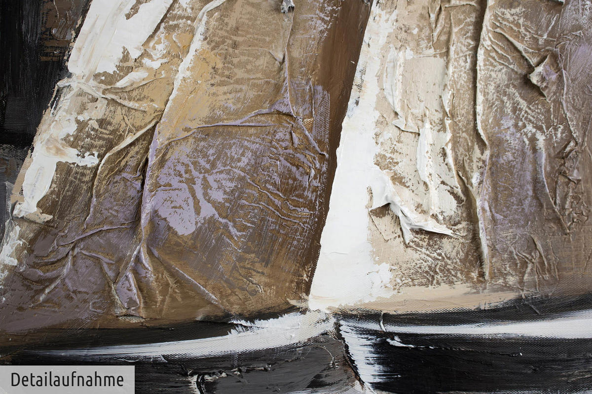 ÖLGEMÄLDE 80/80 cm - Grau, Holz/Textil (1.6/80cm) - KUNSTLOFT