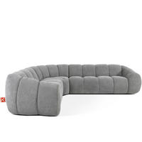 ECKSOFA LINKS FLAVA, hell Aschgrau - Hellgrau, Holz/Holzwerkstoff (310/270cm) - KONSIMO®