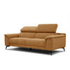 SOFA FIERO 3-Sitzer, orange - Schwarz/Orange, Holzwerkstoff/Textil (212/82/103cm) - Courtois Laville