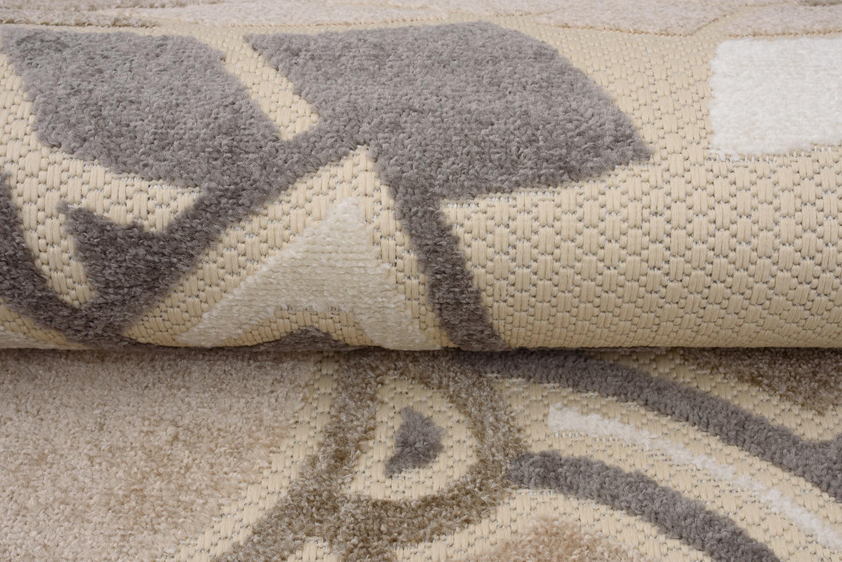 TEPPICH PATIO Creme 160/220 cm - Creme, Kunststoff (160/220cm) - Tapiso