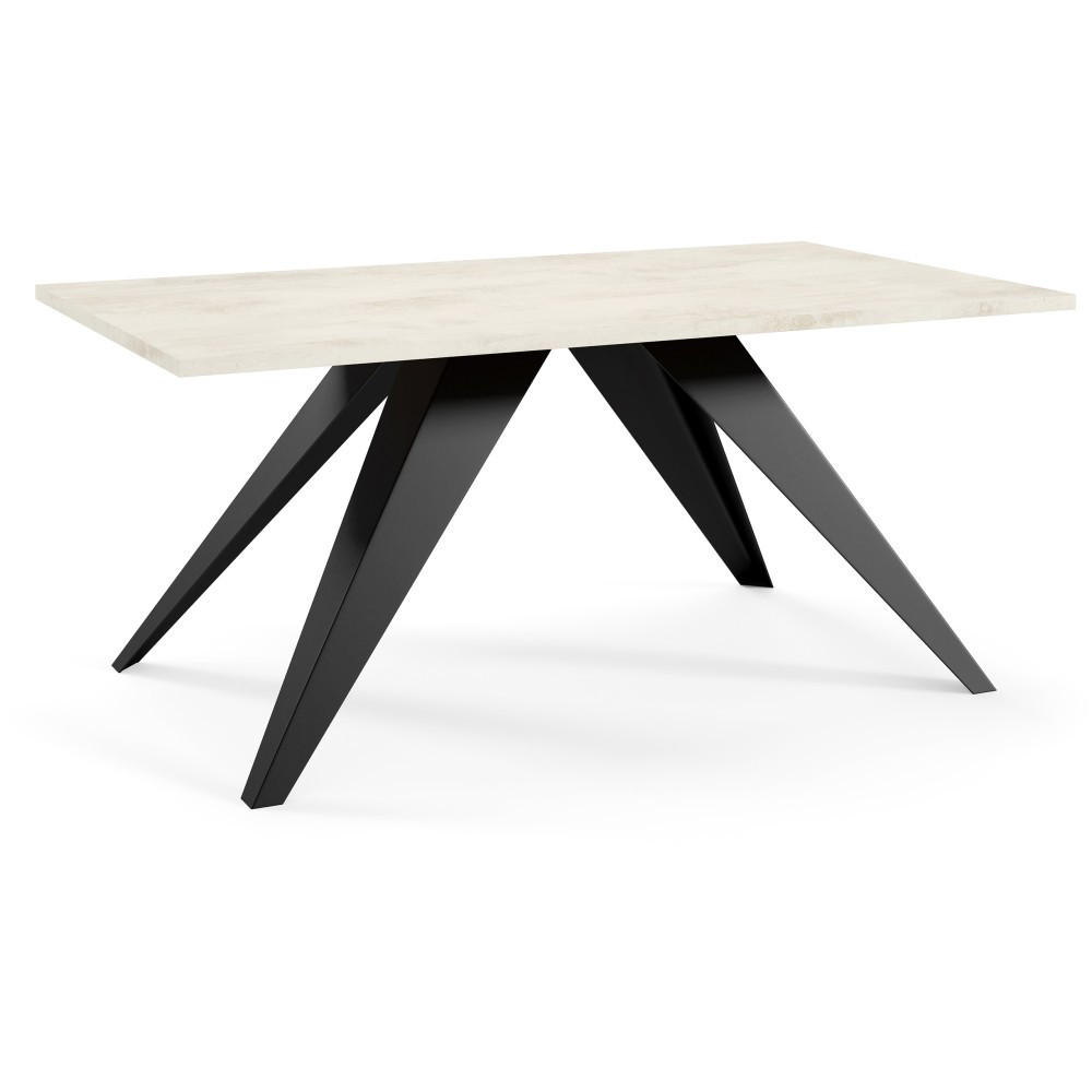 Beautysofa Couchtisch Weiß, Schwarz 60x48x120 cm