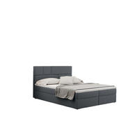 BOXBETT Mit Bettkasten BALI Stoff Mat Velvet Grau 120x200 cm H3-Bonell - Grau, Holz/Holzwerkstoff (120/200cm) - Kaiser Möbel